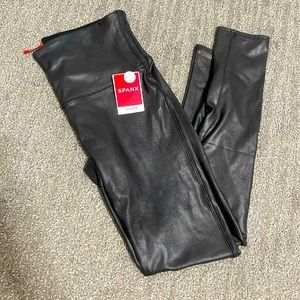Spanx Faux Black Leggings Petite NWT